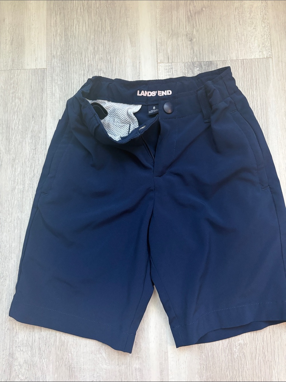Lands' End kids Dark Navy Athletic Shorts